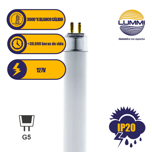 Tubo fluorescente T5 14W Paq 5pzs (FL14DT5) - LumyventJC