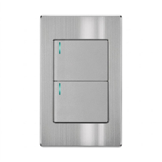 APL-102 CAJA DE 10 PIEZAS DE PLACA DE APAGADOR DE 2 INTERRUPTORES Y 3 VÍAS - LumyventJC