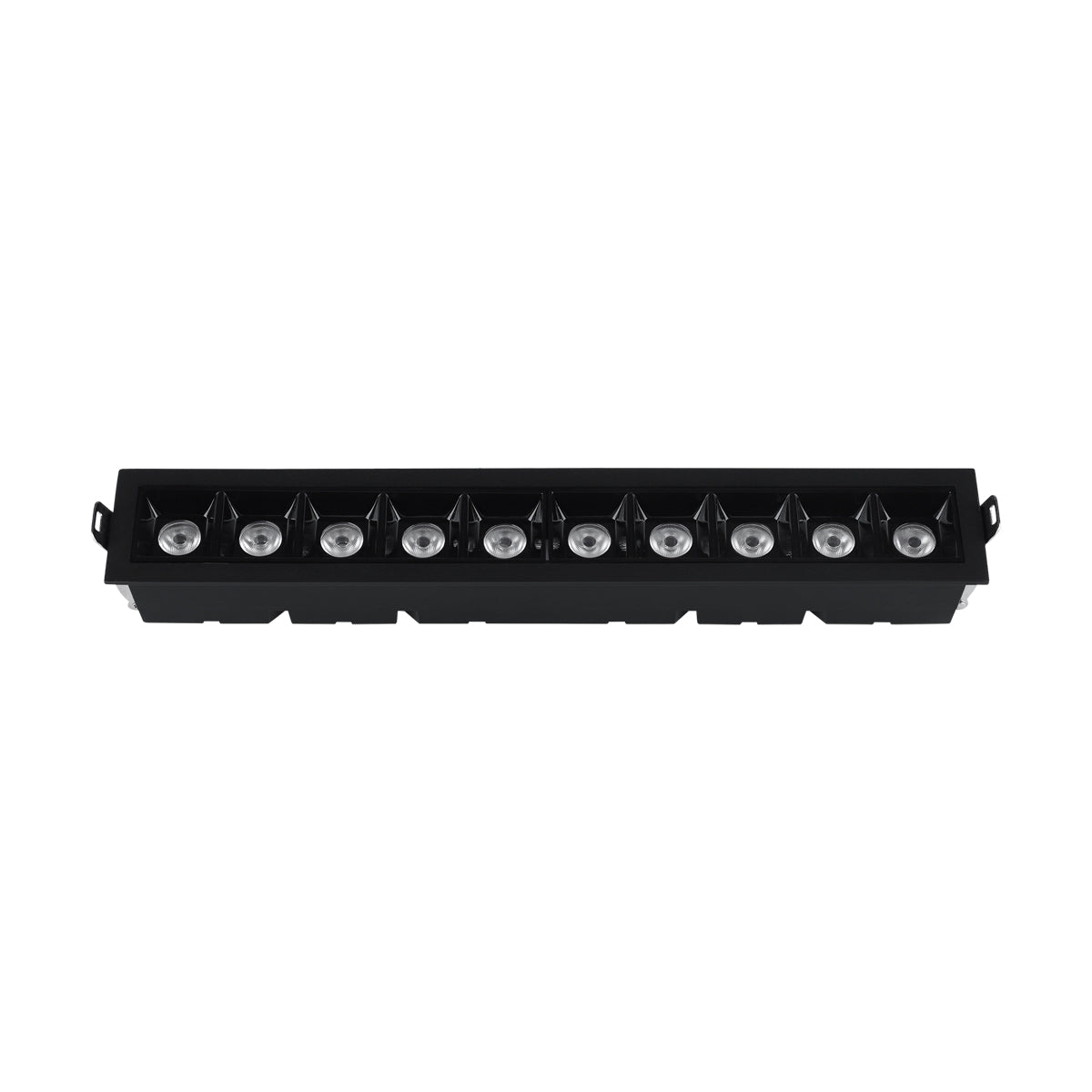 ADE-708 LUMINARIA LINEAL EMPOTRABLE NEGRO CON OPTICA 20W BF - LumyventJC