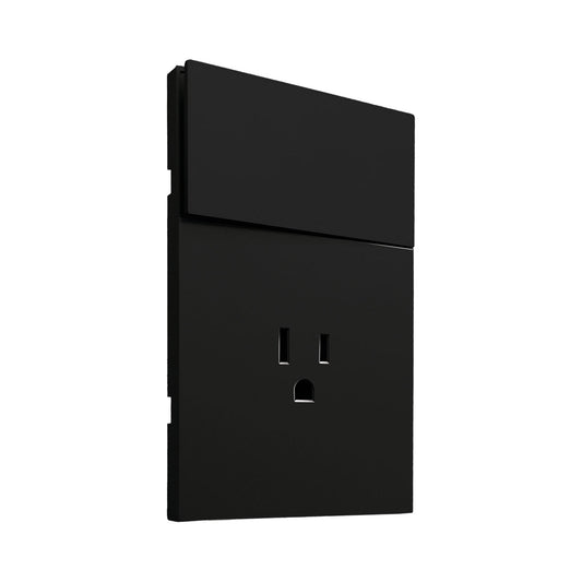 APL-605 PLACA LUXURY DE CONTACTO Y APAGADOR 1 INTERRUPTOR 3 VÍAS NEGRO - LumyventJC