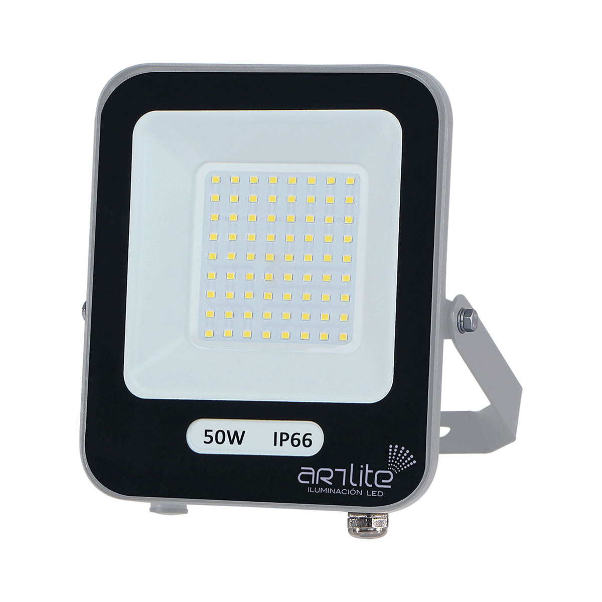 ARE-006 REFLECTOR LED CUADRADO SLIM 50W BLANCO CÁLIDO