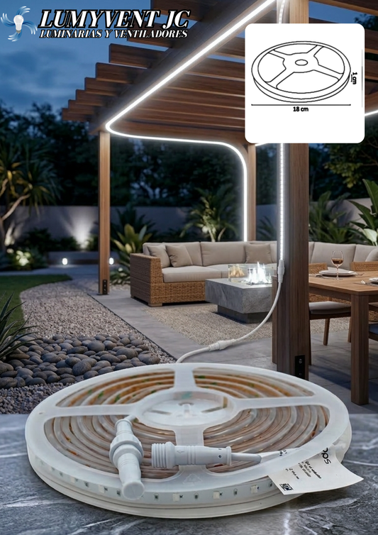 MLED-60-IP45-127V-CD/LD Tira Flexible 60 LEDs por Metro, 2835 SMD 127 V, Exterior - LumyventJC