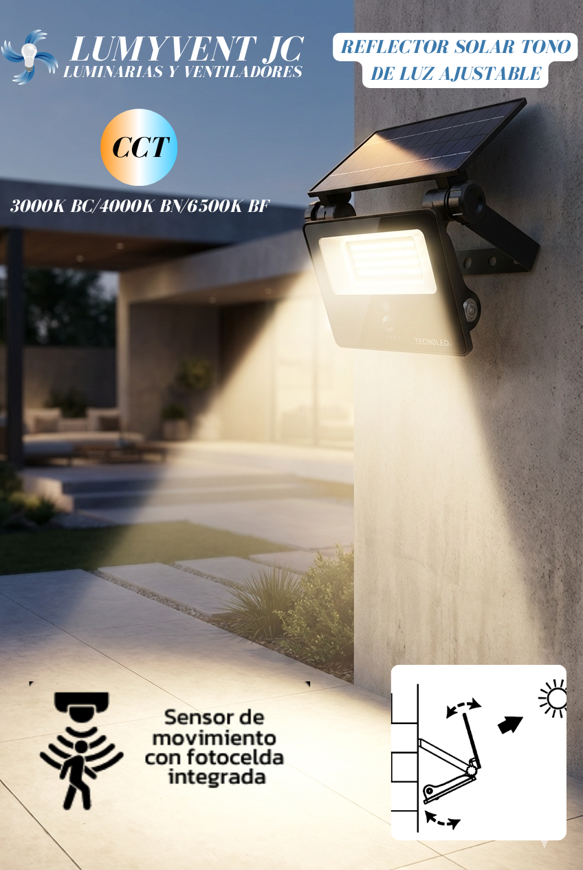 SO-WS11N-3CCT REFLECTOR SOLAR TONO DE LUZ AJUSTABLE - LumyventJC