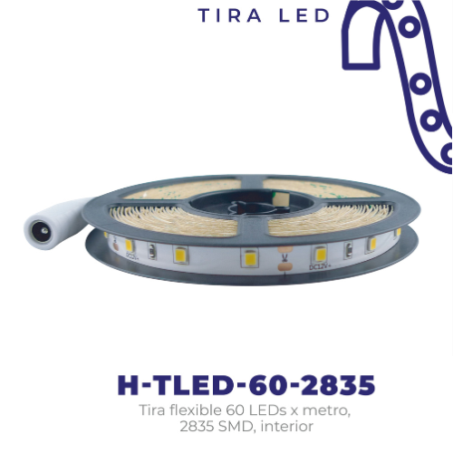 H-TLED-60-2835/LD Tira flexible 60 LEDs por metro, 2835 SMD