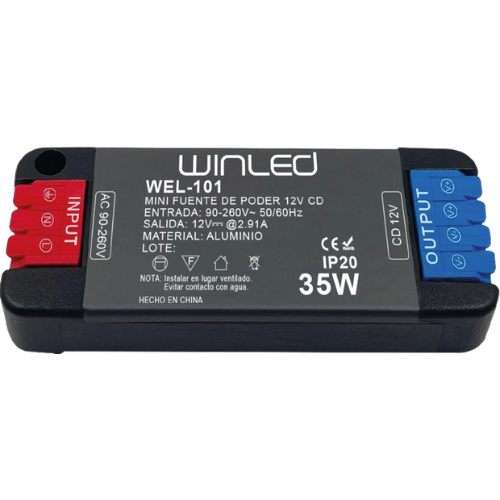 WEL-101 MINI FUENTE DE PODER 35W 12VCD DE SALIDA