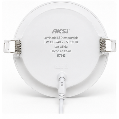 117913 LUMINARIA DE EMPOTRAR CIRCULAR 6W 3000K AKSI