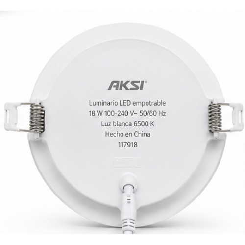 117918 LUMINARIA DE EMPOTRAR CIRCULAR 18W 6500K AKSI