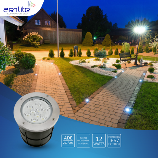 LUMINARIA PARA PISO LED Y ÓPTICA EXTERIOR BLANCO FRÍO - LumyventJC