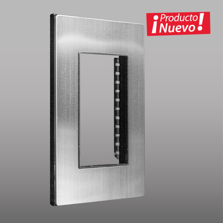 Placa con chasis metálico, 3 módulos. - LumyventJC