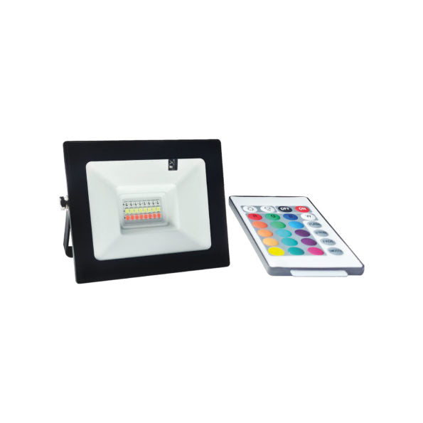 REFLECTOR LED 10W SMD RGB CON CONTROL REMOTO