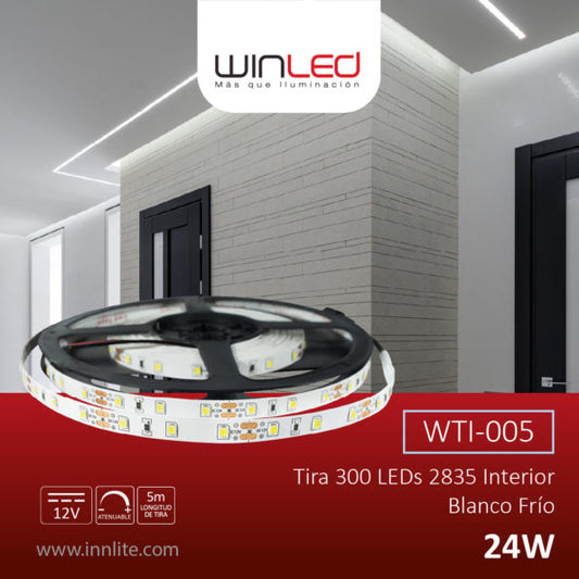 TIRA 300 LEDS 2835 INTERIOR BLANCO FRÍO - LumyventJC