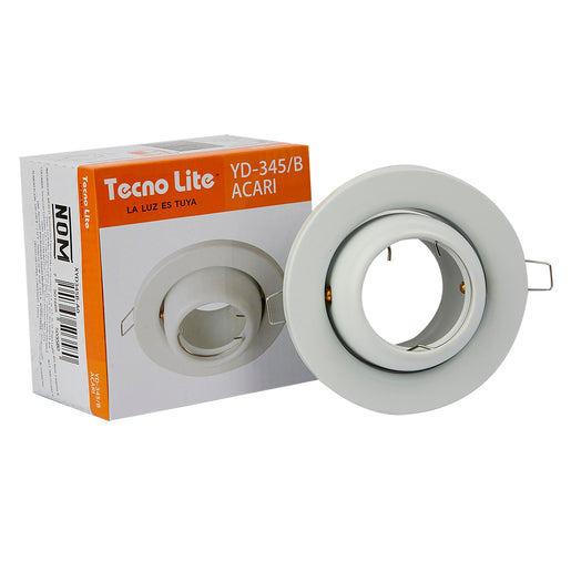 Lámpara Downlight Empotrable Dirigible, Potencia Máx. 6 W, Base GX5.3, Foco MR16 no incluido