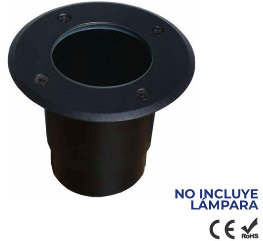ADE-211 EMPOTRABLE PISO EXTERIOR NEGRO GU10