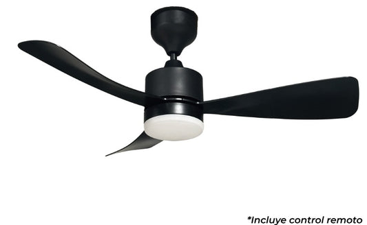 AVE-302 VENTILADOR 3 ASPAS NEGRO ABS NEGRO 6 VELOCIDADES CON LÁMPARA CCT - LumyventJC