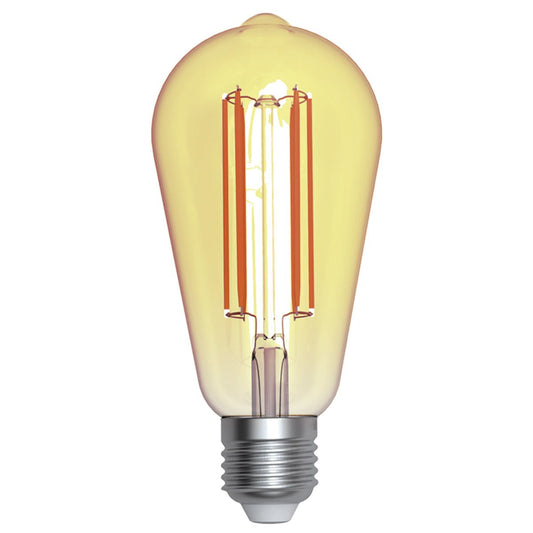 LAMPARA LED FILAMENTO ST64 E26 4W DIMEABLE LUZ AMBAR 1800K ARTLITE SKU: ALA - 022 - LumyventJC