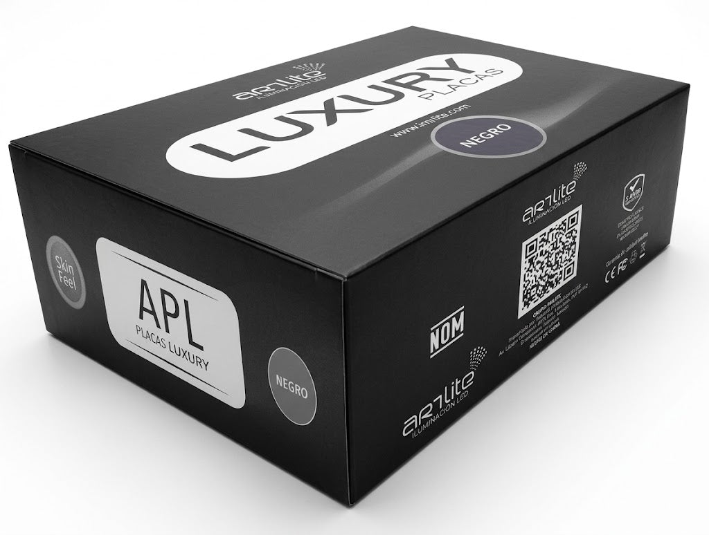 APL-604 CAJA DE 10 PIEZAS DE PLACA LUXURY DE CONTACTO DOBLE COLOR NEGRO