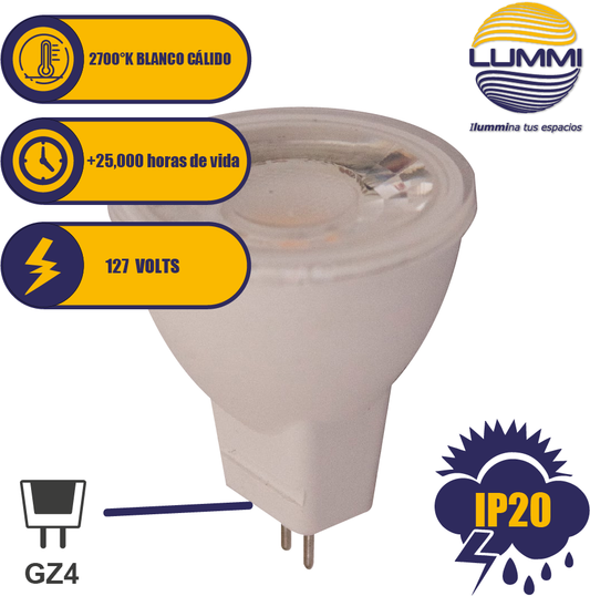 Lámpara LED MR11 GZ4 de 4W (MR11LED4/BC) - LumyventJC