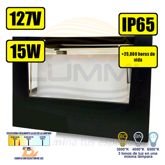 Arbotante de forma cuadrada de 15W (1054) - LumyventJC