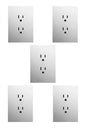 APL-704 5 PIEZAS DE PLACA LUXURY DE CONTACTO DOBLE COLOR BLANCO