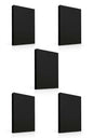 APL-601 5 PIEZAS DE PLACA LUXURY APAGADOR DE 1 INTERRUPTOR 3 VÍAS NEGRO