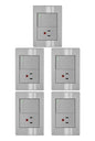 APL-105 5 PIEZAS DE PLACA DE CONTACTO Y APAGADOR DE 1 INTERRUPTOR 2 VÍAS