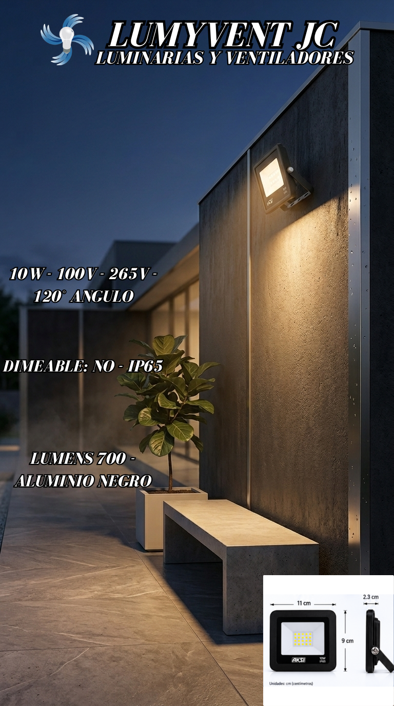 116551 REFLECTOR LED 10W 3000K LUZ CALIDA - LumyventJC