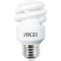 110635 foco Ahorrador Aksi 9W Mini Espiral Base E27 Luz Blanca