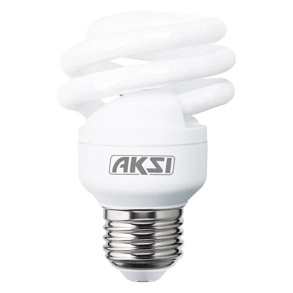 110639 Foco Ahorrador Aksi 13W Mini Espiral Base E27 Luz Blanca