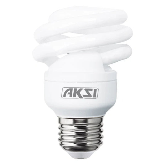 110639 Foco Ahorrador Aksi 13W Mini Espiral Base E27 Luz Blanca