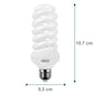 110685 Foco Ahorrador Aksi 30W Espiral Alta Potencia E27 Luz Blanca