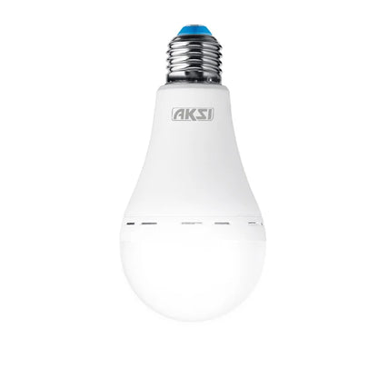120911 Foco LED AKSI 9W A19 Emergencia Recargable E27 Luz Blanco Frío