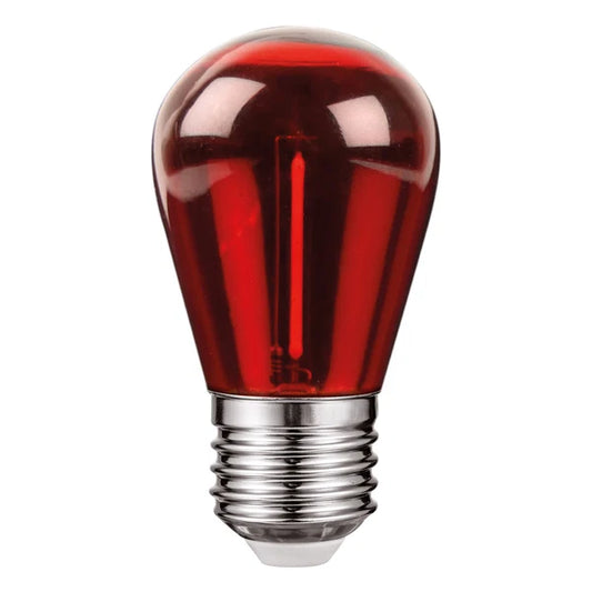 122214 Foco LED Aksi 1W S14 Base E27 Rojo - LumyventJC
