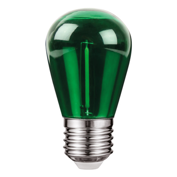 122215 Foco LED Aksi 1W S14 Base E27 Verde - LumyventJC