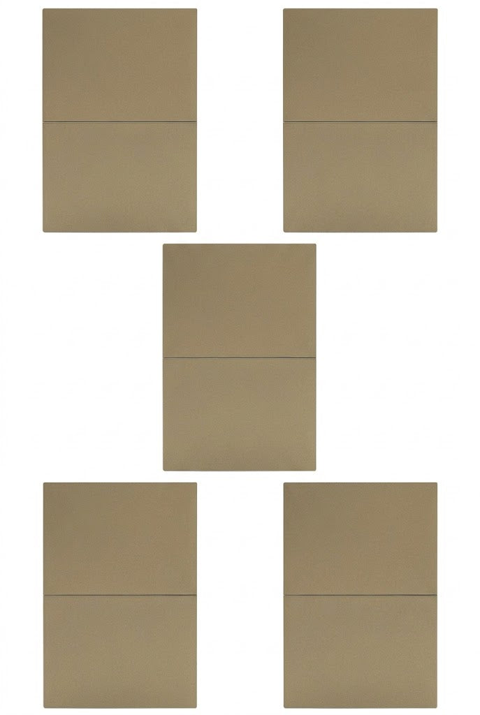 APL-502 5 PIEZAS DE PLACA LUXURY APAGADOR DE 2 INTERRUPTORES 3 VÍAS COLOR ORO