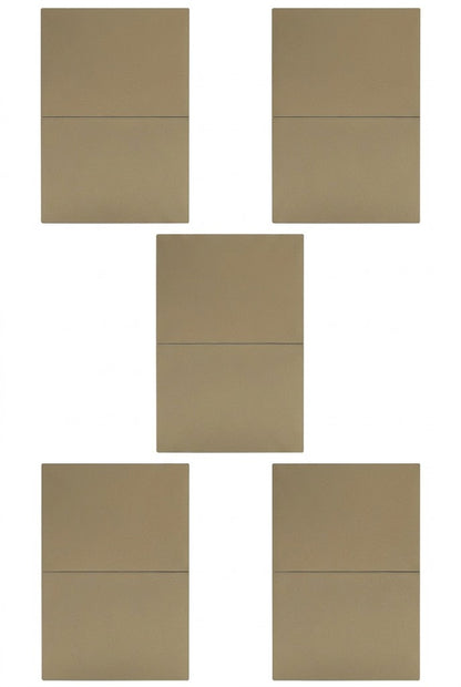 APL-502 5 PIEZAS DE PLACA LUXURY APAGADOR DE 2 INTERRUPTORES 3 VÍAS COLOR ORO