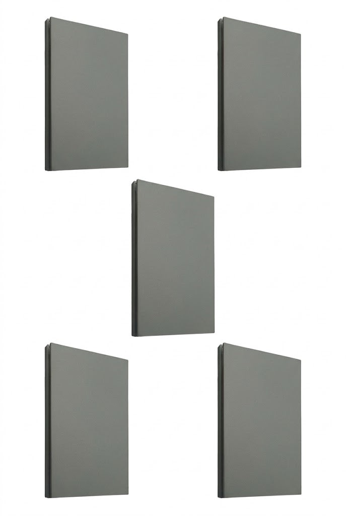 APL-401 5 PIEZAS DE PLACA LUXURY APAGADOR DE 1 INTERRUPTOR 3 VÍAS COLOR GRIS OXFORD
