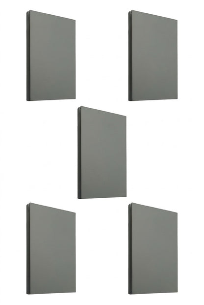 APL-401 5 PIEZAS DE PLACA LUXURY APAGADOR DE 1 INTERRUPTOR 3 VÍAS COLOR GRIS OXFORD