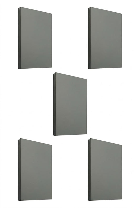 APL-401 5 PIEZAS DE PLACA LUXURY APAGADOR DE 1 INTERRUPTOR 3 VÍAS COLOR GRIS OXFORD - LumyventJC