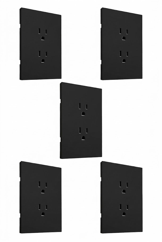 APL-604 5 PIEZAS DE PLACA LUXURY DE CONTACTO DOBLE COLOR NEGRO