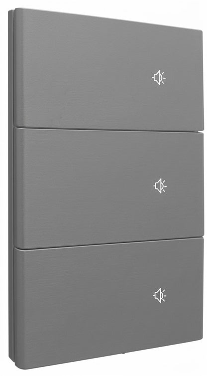 APL-417 PLACA LUXURY GRIS OXFORD SMART 3 INTERRUPTORES