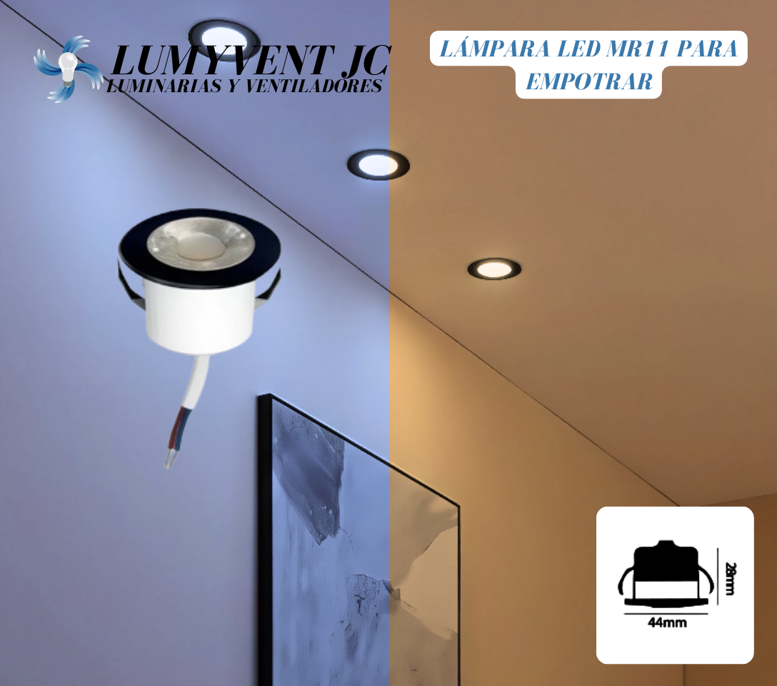 RE3NE/BC Lámpara LED MR11 para empotrar de 3W - LumyventJC