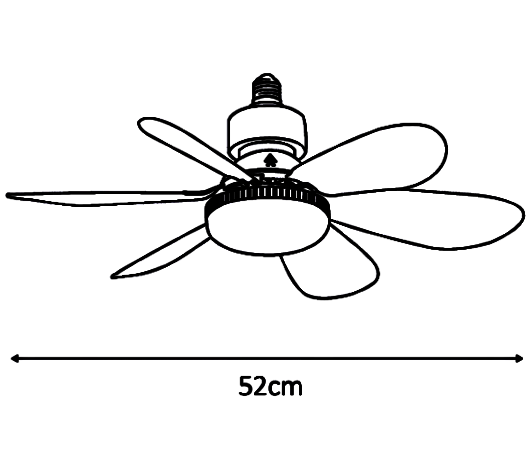 WLV-101 LÁMPARA CON VENTILADOR LED ENTRADA E26 CCT - LumyventJC