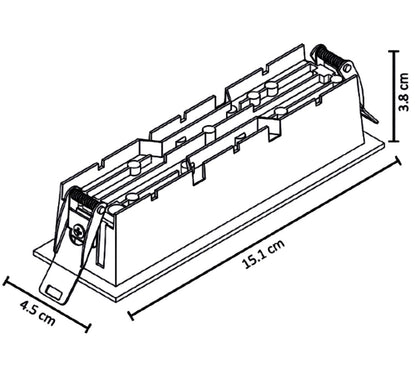 ADE-706 LUMINARIA LINEAL EMPOTRABLE NEGRO CON OPTICA 10W BLANCO FRÍO - LumyventJC