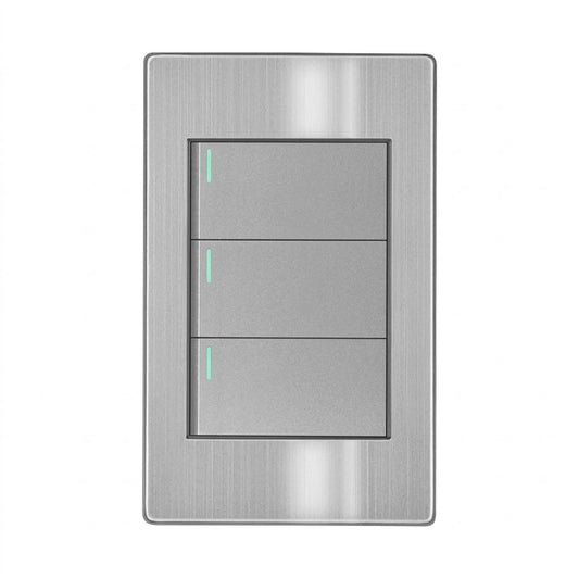 APL-103 CAJA DE 10 PIEZAS DE PLACA DE APAGADOR DE 3 INTERRUPTORES Y 3 VÍAS - LumyventJC