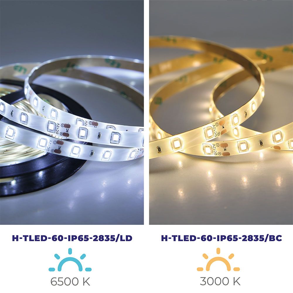 H-TLED-60-IP65-2835/BC Tira flexible 60 LEDs por metro, 2835 SMD