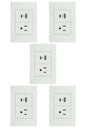 APL-207 5 PIEZAS DE PLACA DE CONTACTO Y 2 SALIDAS USB (TIPO A y TIPO C) - LumyventJC