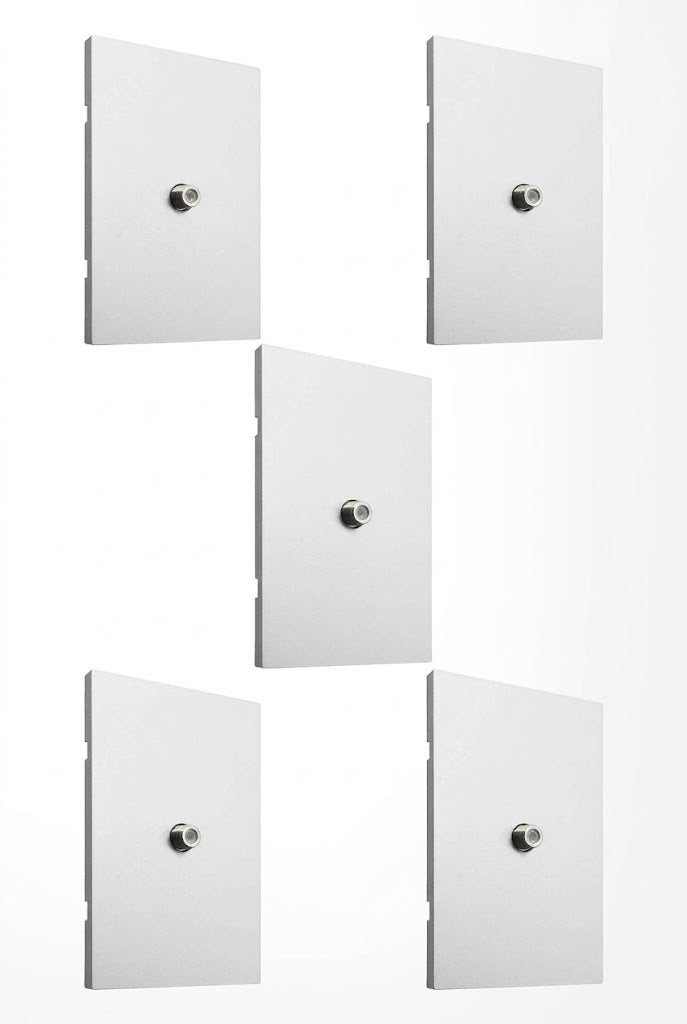 APL-710 5 PIEZAS DE PLACA LUXURY DE CONTACTO COAXIAL PARA TELEVISIÓN COLOR BLANCO