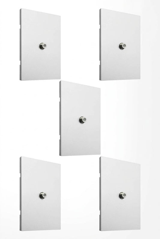 APL-710 5 PIEZAS DE PLACA LUXURY DE CONTACTO COAXIAL PARA TELEVISIÓN COLOR BLANCO