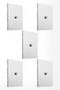 APL-710 5 PIEZAS DE PLACA LUXURY DE CONTACTO COAXIAL PARA TELEVISIÓN COLOR BLANCO