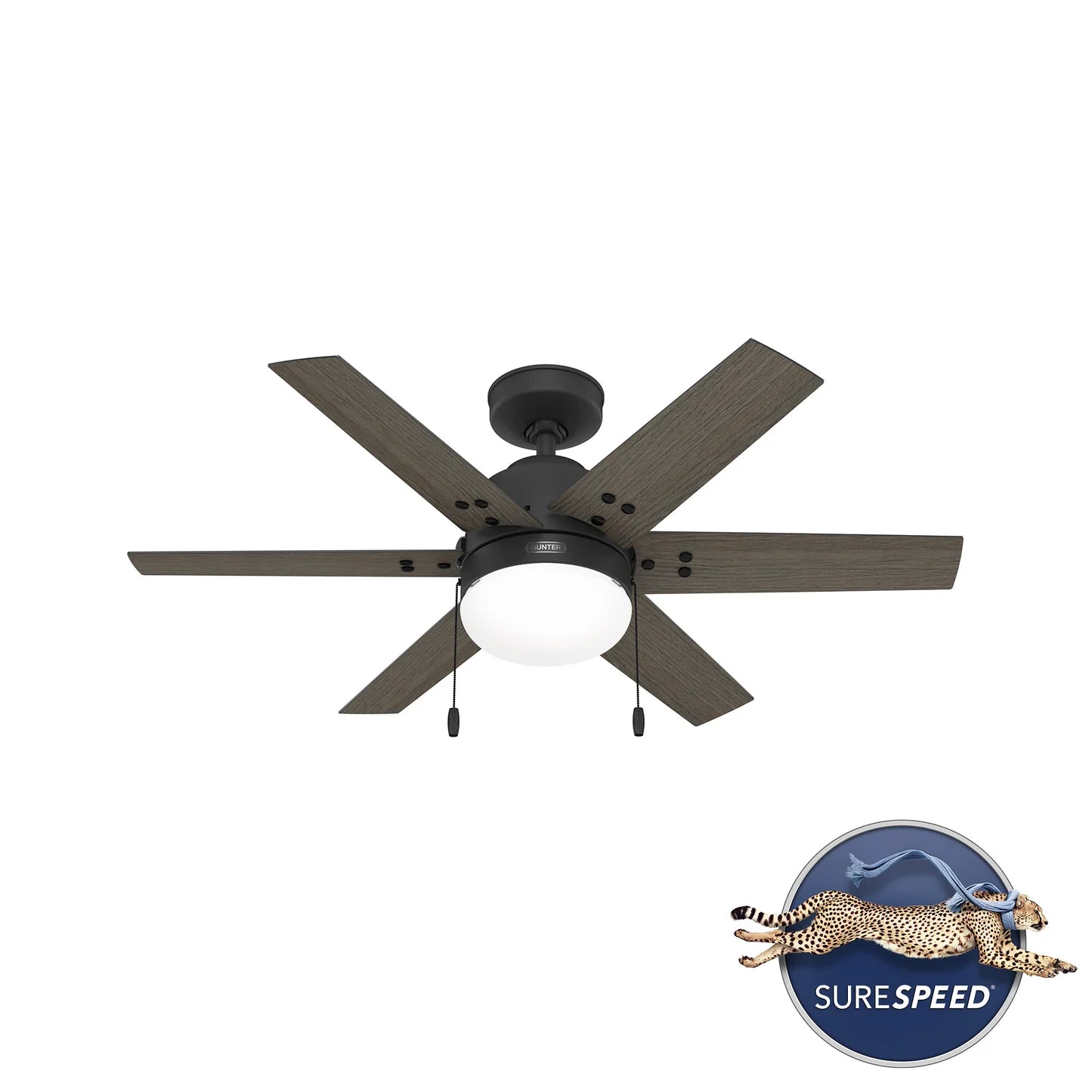 52104 Ventilador de Techo Spokane con Luz LED 40 pulgadas NEGRO MATE - LumyventJC